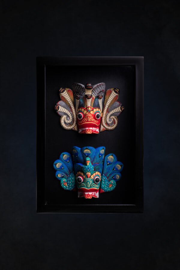 naga raksha mayura raksha wooden masks aka venus, talisman and sentinel
