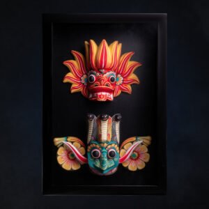 ginidal raksha gara raksha wooden mask aka sun