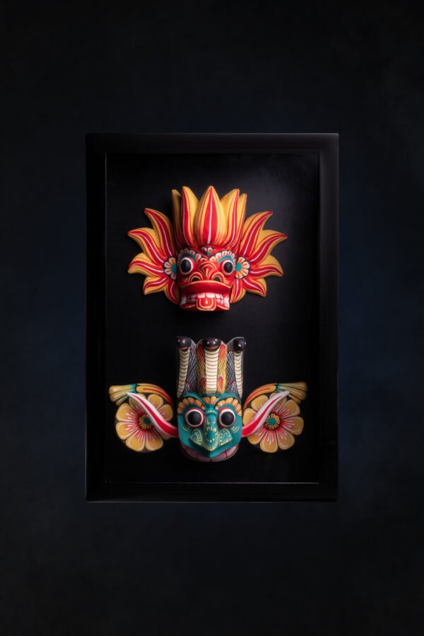 ginidal raksha gara raksha wooden mask aka sun